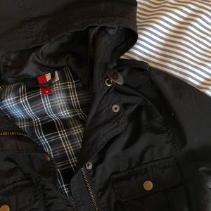 H&M black utility jacket M